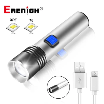 

Mini LED Portable Lanterns T6 Flashlight XPE Camping Build-in Battery USB Charging Torch for Camping Hiking Emergency Lighting