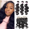 Dejavu Body Wave Bundles With Closure Brazilian Hair Weave Bundles With Frontal Human Hair Frontal With Bundles Hair Extension 1