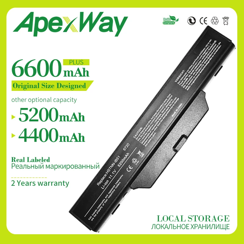 Apexway 6 ячеечный Аккумулятор для ноутбука HP COMPAQ 550 510 610 6720s 6730s 6735s 6820s 6830s|battery for hp|laptop
