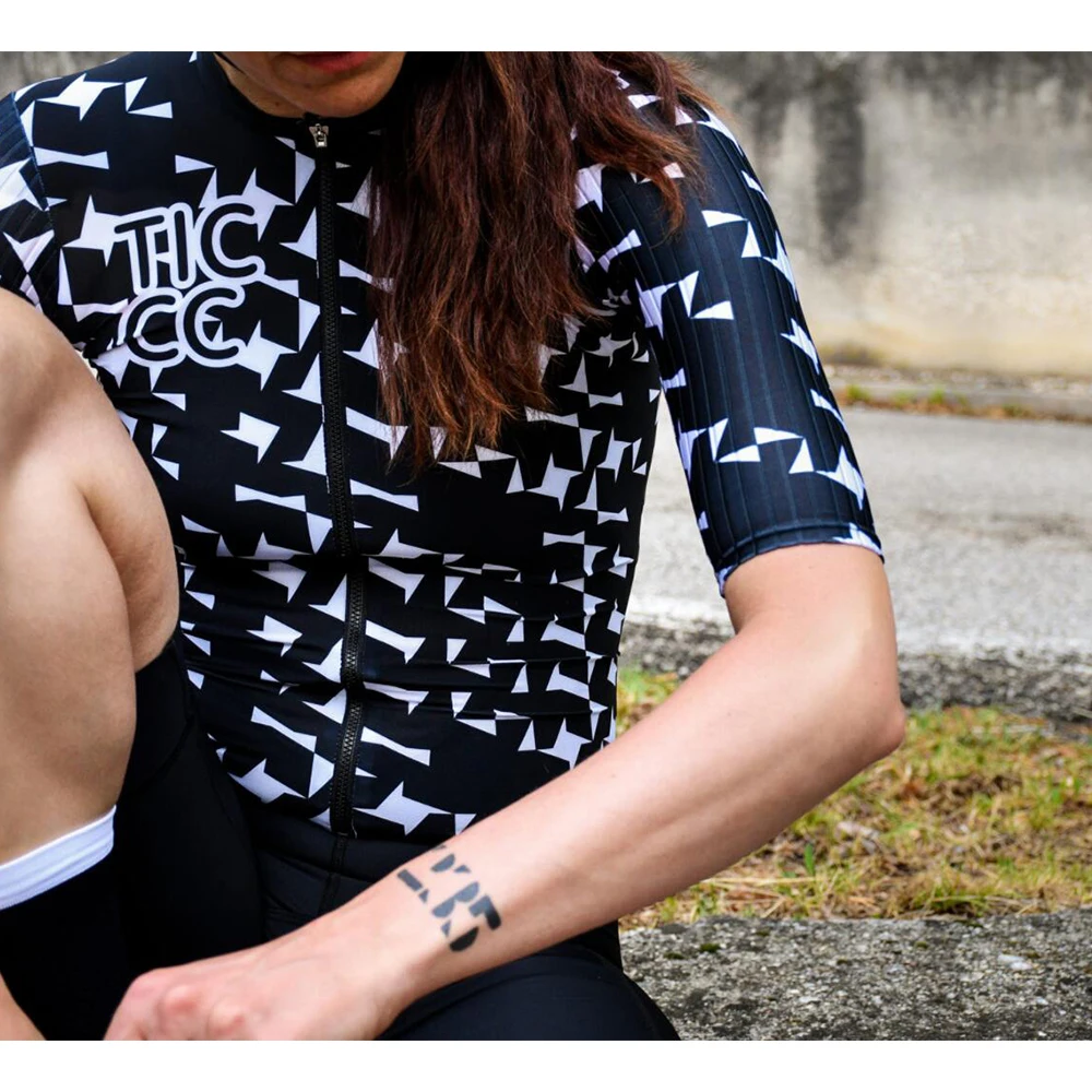 TICCC Women Summer Cycling Jersey Mountain Bicycle Wear MTB Road Racing Cycling Tops Short Sleeve Bike Shirts Maillot Ciclismo