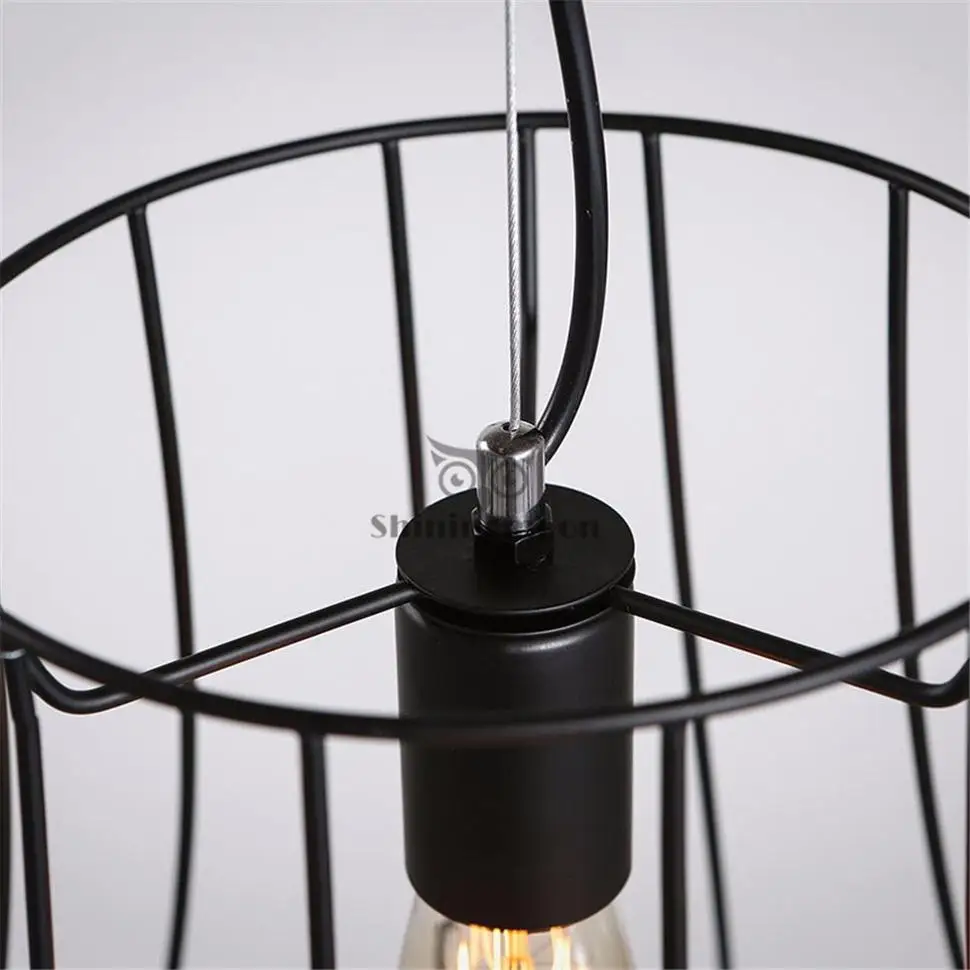 Ретро античный винтажный Американский кованый железный Edison светодиодный подвесной светильник для столовой домашний декор для гостиной подвесной светильник