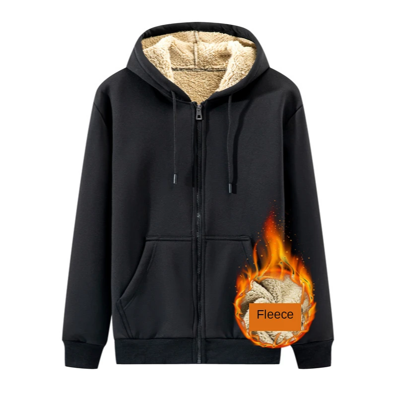

Winter men's cap velvet solid sports jacket baseball jacket lamb velvet running jacket men zip-up sweatshirt