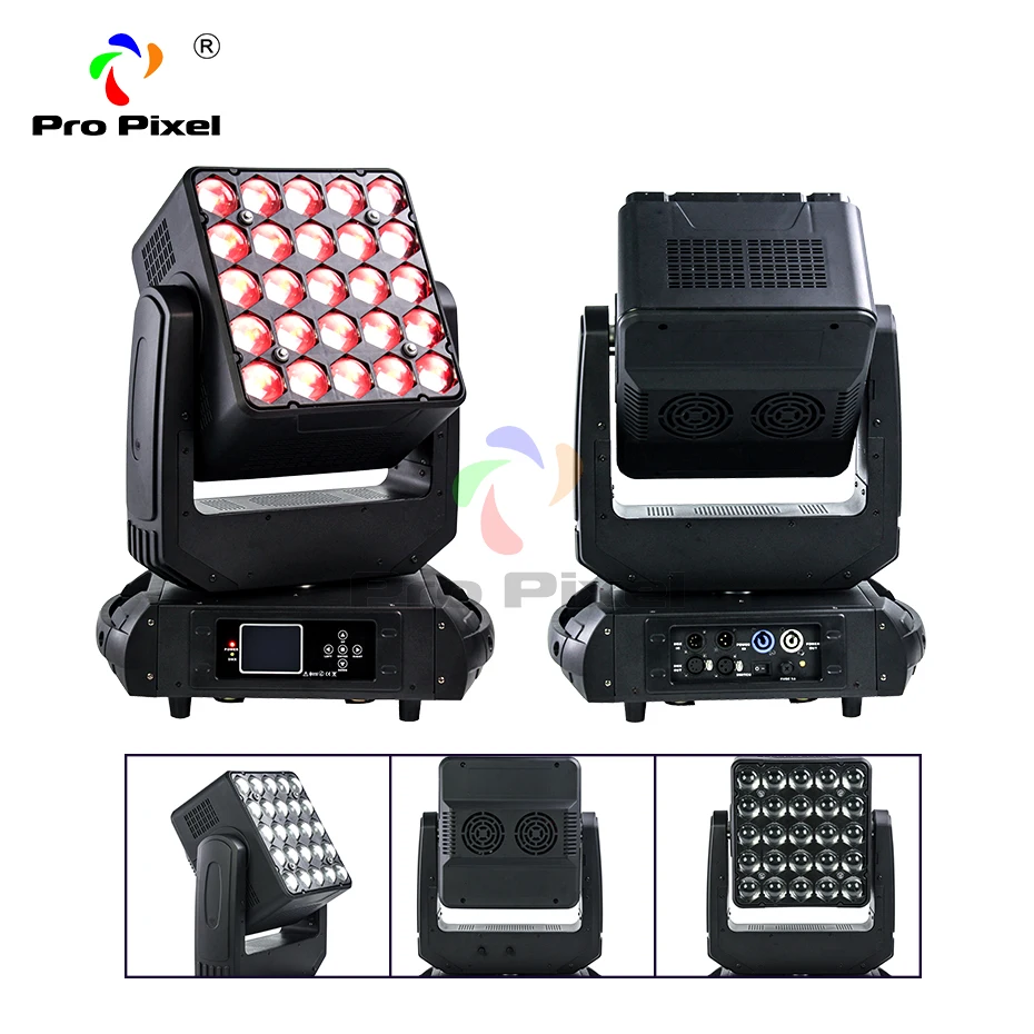 Подвижный головной Светодиодный светильник Matrix увеличение луча 25x15w RGBW