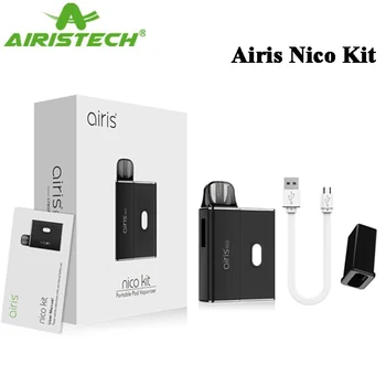 

Original Airistech Airis Nico Pod Kit 450mah Battery & Refillable Pod Qcell Quartz Tech Electronic Cigarette Vaporizer Vape
