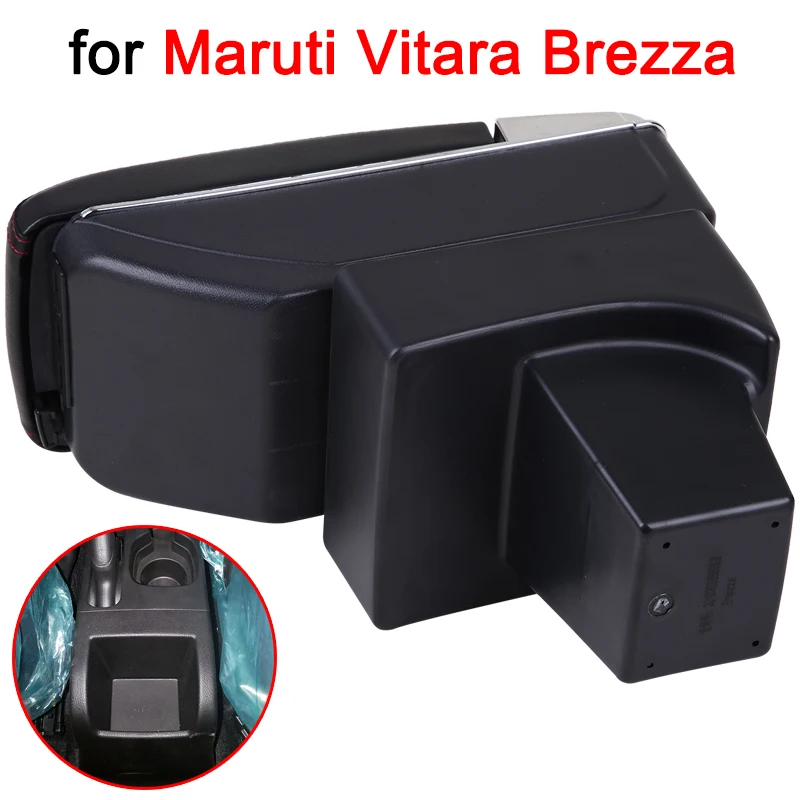 Универсальный автомобильный подлокотник для Maruti Vitara Brezza, подстаканник, пепельница, аксессуары для модификации