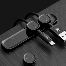 Baseus Magnetische Kabel Organizer USB Kabel Wickler Management Desktop Clips Draht Kabel Protector Kabel Halter Für Maus Kopfhörer