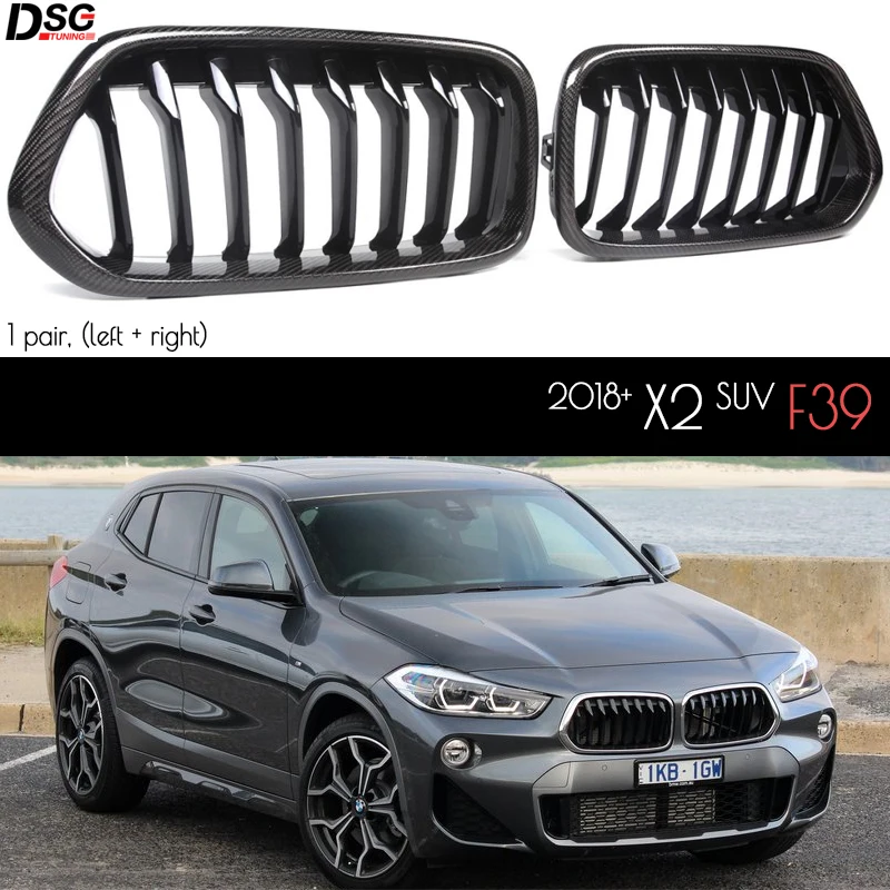 1 пара карбоновых обрезок для бамперов в виде черных почек BMW X2 (F39) OEM фитинг