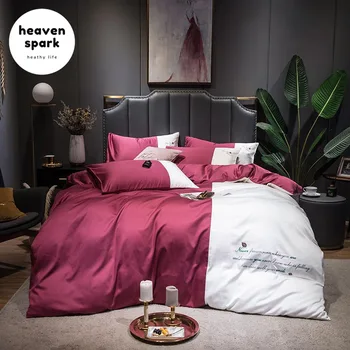 

Luxury 11 Colors Bedding Set Egypt Cotton Sanding Warm Duvet Cover Set Bed Sheet Pillowcases Queen King Size 4Pcs Sabanas