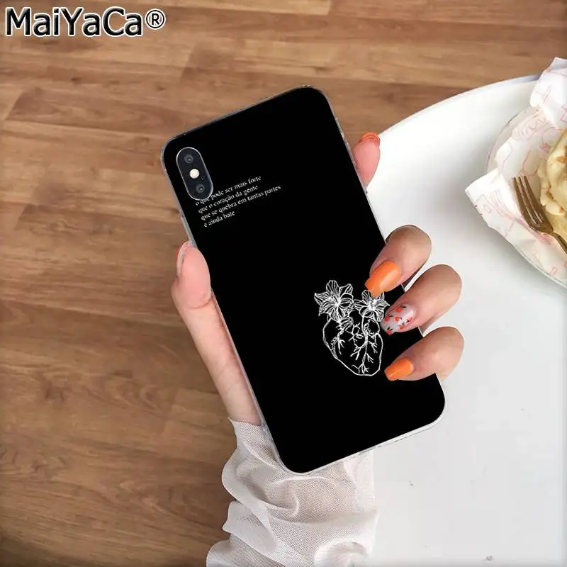 MaiYaCa весенние розы позвоночника изображение Анатомия анатомическое искусство стены Бисер для украшения для iphone 11 pro 8 7 66S Plus X XS MAX 5s SE XR