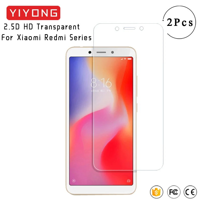 

YIYONG 2.5D HD Glass For Xiaomi Redmi 6 Pro 6A S2 Y2 Tempered Glass Screen Protector Film Xiomi Redmi 5 Plus 5A 3S 3 4 Pro 4A 4X