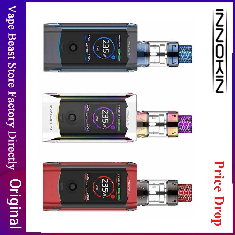 Оригинальный комплект Innokin Proton Plex 235 Вт с 2 мл баком & Box Mod Plexus Scion Coil Vapor Vs Drag
