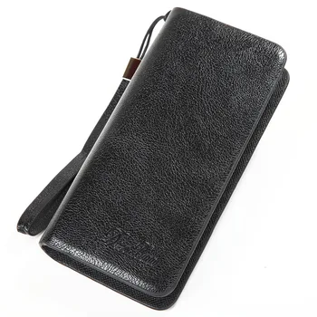 

Single Zipper MEN'S LONG Pattern Wallet Clutch Bag Clutch Bag Large Capacity Multi Card Bit Stall Phone Wallet