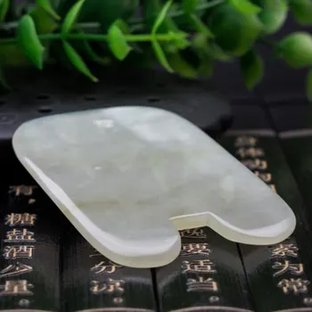 

1Pcs Beauty Tool Comb Shape Natural Jade Stone Guasha Gua Sha Board Massage Hand Massager Relaxation Comb Health Care