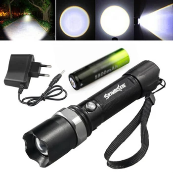 

Aluminum Alloy Flashlight Outdoor Tourch Camping LED 18650 Batteries Hiking Bright Light Useful