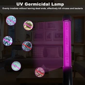 

3W Portable UV Germicidal Lamp Handheld USB Sterilization Lamp Magic Wand for Disinfecting Mites Home Bedroom Sterilizer
