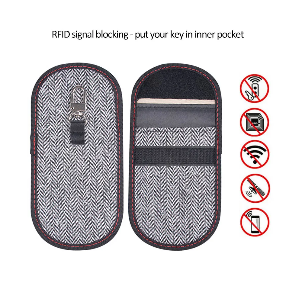 2 Pièces Protection Des Clés De Voiture, Sac Bloqueur RFID En Fibre De Carbone Protection Go Sans Cle Sac Bloqueur De Signal Sac De Cle De Protection Rfid Coffre Fort Pour Cles De Voiture 91728816