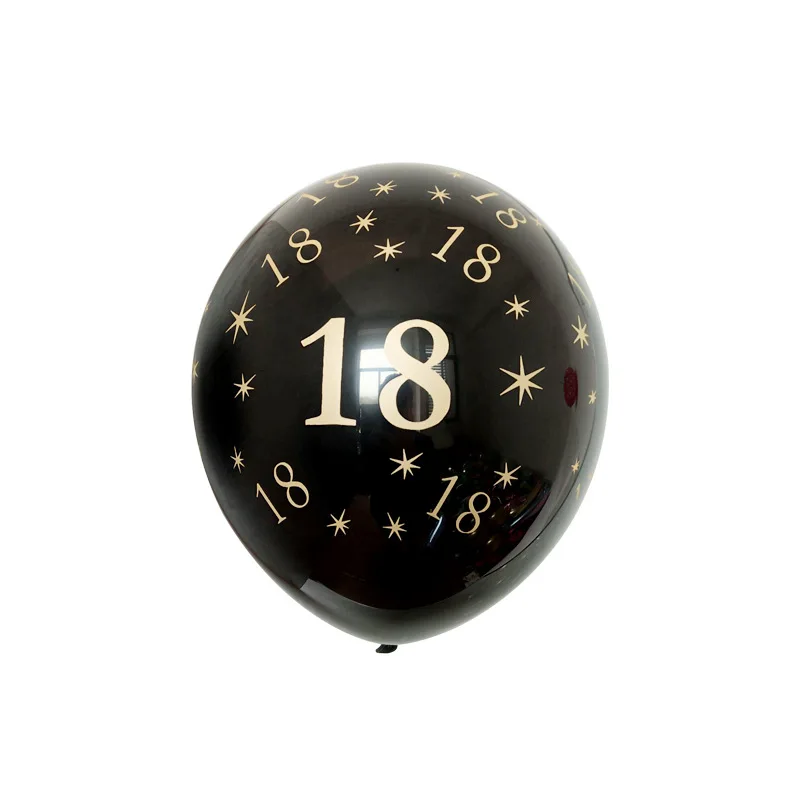 10 шт. 12 дюймов шары на день рождения с цифрами 18 25 30 40 50 60 лет с днем рождения цифровые латексные шары для взрослых
