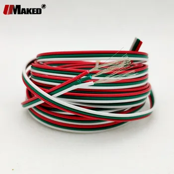 

10m/lot 22 AWG led strip cable 3pin wire (UL2468) strip extend connector tinned Wire,electronical wire Connect power free ship