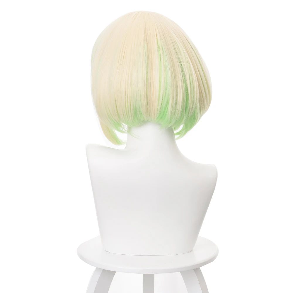 PROMARE Mad Burnish Lio Fotia 30 см короткие прямые термостойкие синтетические волосы блонд градиент зеленый костюм аниме вечерние парик