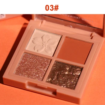 

Waterproof Eye Shadow Palette Bright Makeup 4 Colors Shiny Cosmetics For Girls And Women J9