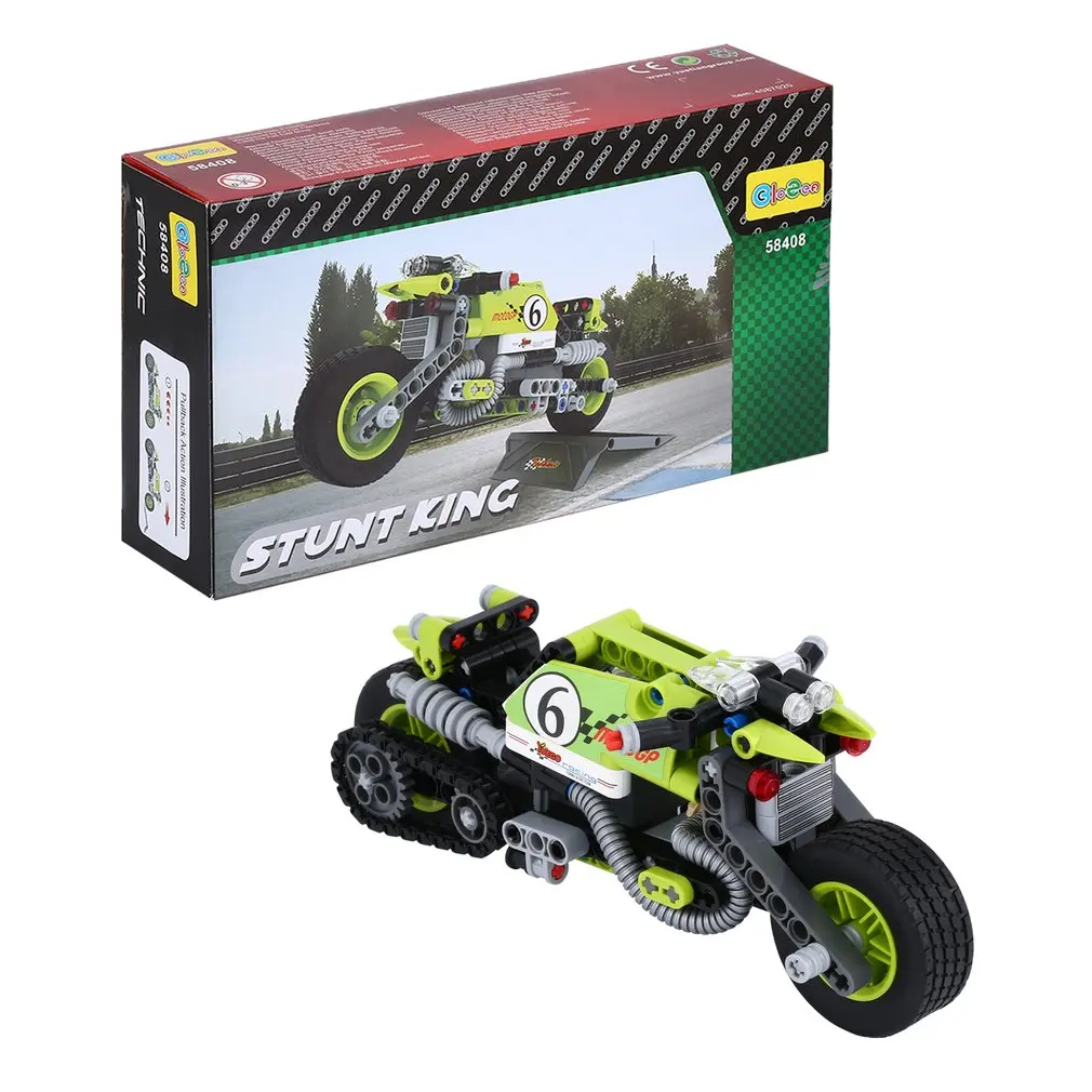 

Biozea 201pcs Technic Building Blocks Set Motorcycle Toy DIY Assembly Stunt King Educational Bricks Toys for Children