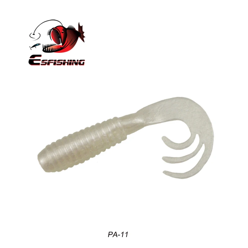 Esfishing приманка 10 шт. 5 см/1,6 г Esfishing триппле приманки для рыбалки в форме личинок Мягкие силиконовые кренкбейт запах снасти Морская Рыбалка - Цвет: PA11
