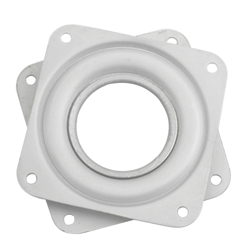 

3 Inch Square Iron Bearing White Turntable Furniture Home Hardware Fitting 360 Degree Rotating For Dining Table Desk Plates