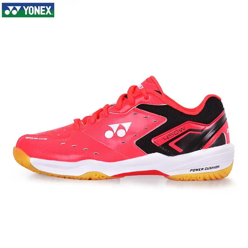 Yonex Мужская обувь для игры в бадминтон Pro из дышащего материала; нескользящая подошва; защита от легкие спортивные туфли Shb450wcr - Цвет: SHB450WCR