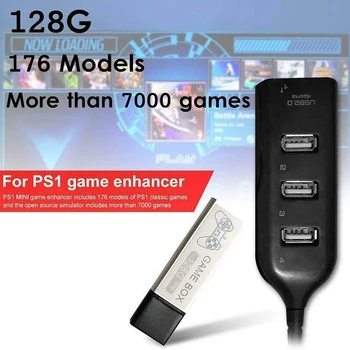 

HOT-176 Models 128G 7000 Games Game Extended Double Play Home Classic with Hub Playing Children Double Play for PS1 MIN