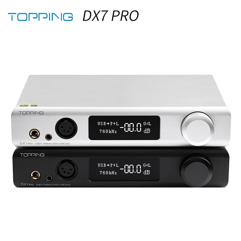 TOPPING DX7 Pro ES9038Pro DAC и усилитель для наушников, Bluetooth 5,0, 32 бит/768 кГц DSD1024 DX7PRO, беспроводной декодер, усилитель для наушников