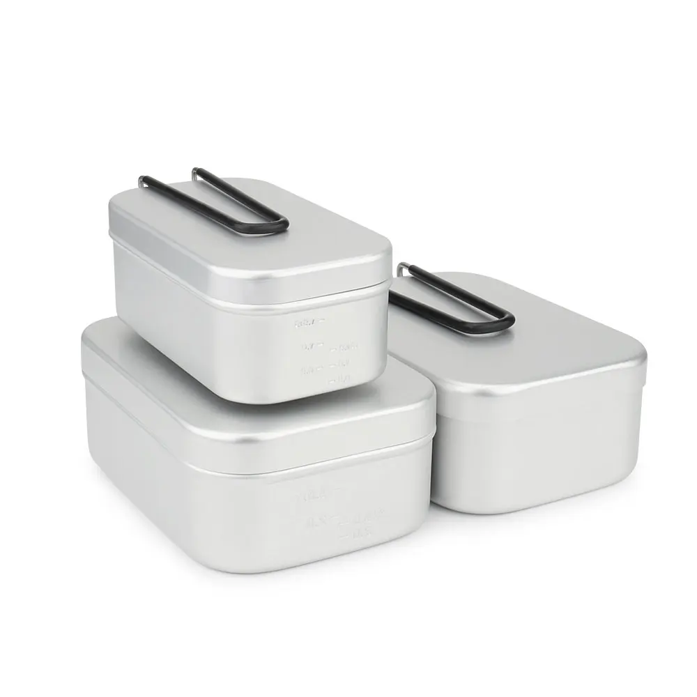 AluminumLunchBoxTravelCampingPicnicDinnerBoxBigMiniLargeSize