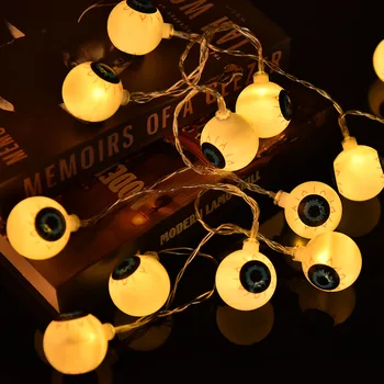 

1 pcs LED String Light 20Led Halloween Eye Ball LED String Festival Eyeball Light Decoration Bar Home Party Decor Ornament