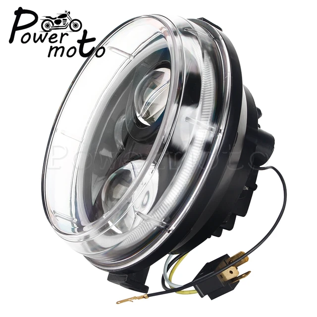 Phare LED Moto 20 cm avec Diurne - REMMOTORCYCLE