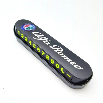 

Luminous Car Temporary Parking Card Sticker Phone Card Plate For Alfa Romeo 159 147 156 166 Giulietta Giulia Car Accessories