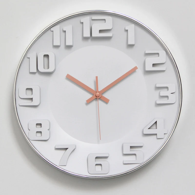 Креативные простые настенные часы в скандинавском стиле, уникальные бесшумные декоративные часы для гостиной, столовой, домашнего декора, часы 12 дюймов