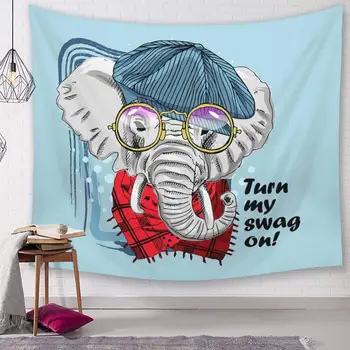 

Cartoon Dog Wall Hanging Sandy Beach Throw Rug Blanket Camping Tent Travel Mattress Bohemian Tapestry