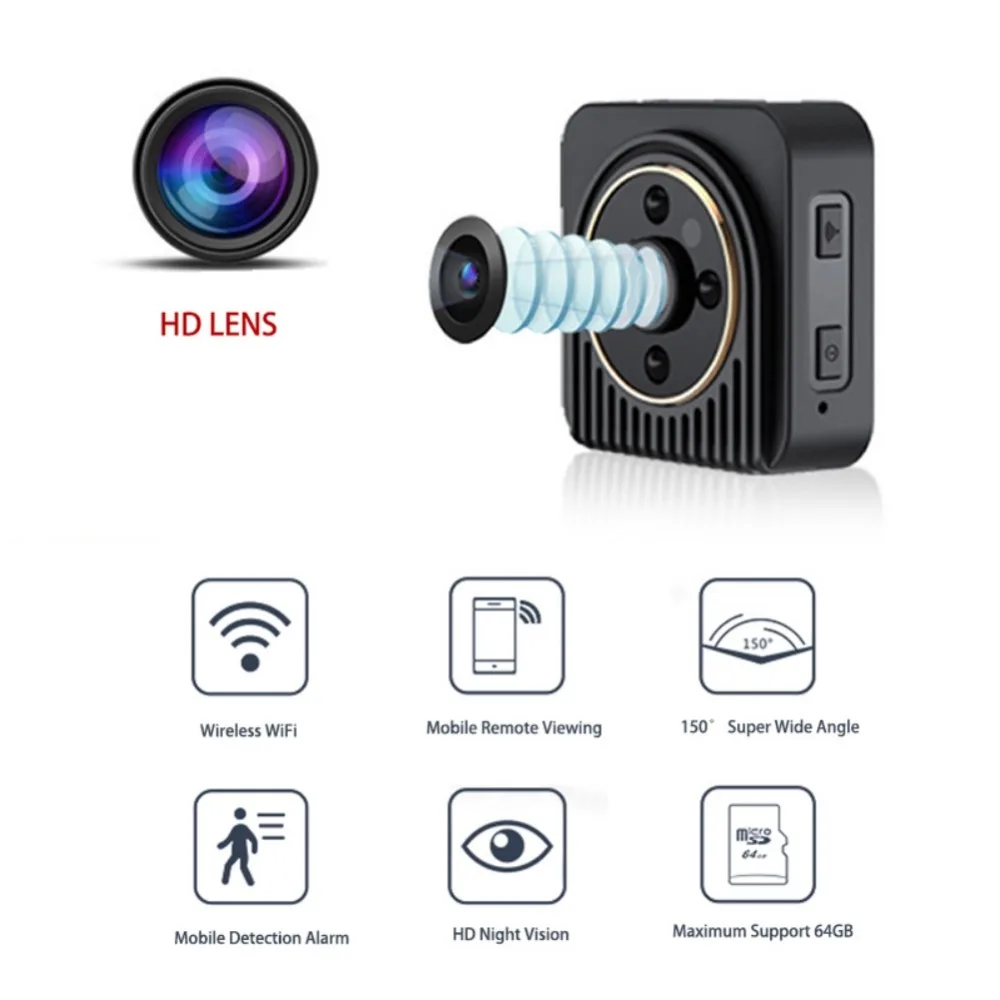 EDAL H5 720P Мини камера WIFI инфракрасная смарт-камера ночного видения мини видеокамера DV Голосовое видео-камера регистратор Спорт на открытом воздухе велосипедная камера DVR