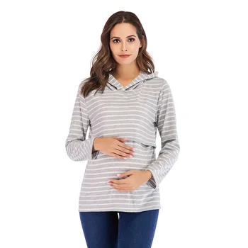 

Maternity Hoodies Loose Pregnant Clothes Winter Nursing Top Embarazada Maternity Clothes Sweatshirt Breastfeeding Tops