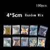 100pcs Random Mix Ziplock Pill Jewelry Packaging Plastic Pouches Mini Cute Zip lock Bags Plastic Packaging Bags Thick 0.24mm 4