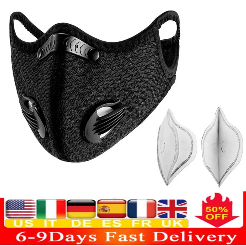 

1/2/5pcs Sport Face Mask As N95 With Filter Activated Carbon PM2.5 KN95 Mask N95 Mask Cycling Mask Anti Fog Pk Ffp3 Kf94