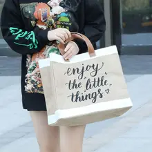 Многоразовая большая сумка для покупок с буквенным принтом, сумка для хранения продуктов, органайзер F42A