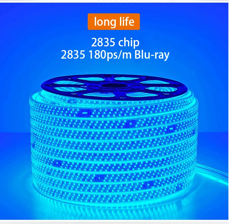 180 светодиодный s/m трехрядная Светодиодная лента 2835 220V 240V Водонепроницаемая лента со светодиодными лампами веревка свет теплые белые украшения для дома освещение Новинка