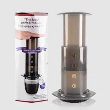 

Portable Press Travel Mug Coffee Maker Hot And Cold Brew | Great For Commuter Manual Coffee Grinders