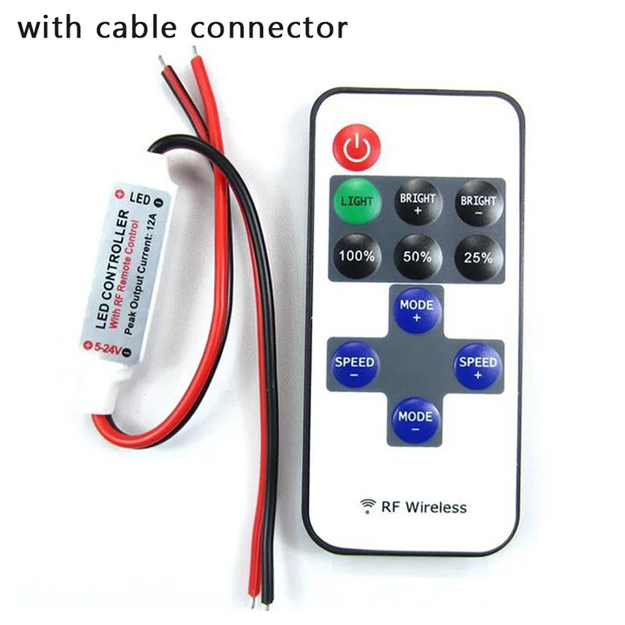 Mini DC12V Led Controller Dimmer 12A Wireless RF Remote to Control Single Color Strip Lighting 3528 5050 led strip (7)