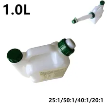 

1L Trimmer oil Bottle Chainsaw Fuel Tank Fuel Mixing Tank White Petrol Fuel Oil Mixing Bottle Tank For Chainsaw Long Nozzle Pot