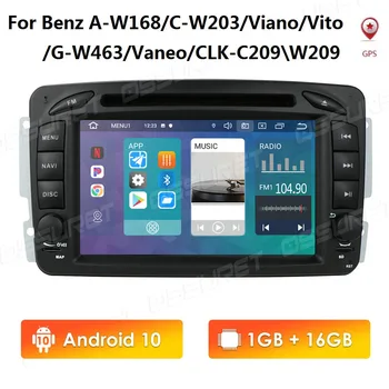 

Android 10 2 Din 7‘’ IPS 1080P HD Car radio DVD Player GPS For Mercedes Benz CLK W209 W203 W208 W463 with Mirror Link BT SWC