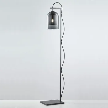 

Modern Chinese Standing Lamp Simple Hardware Glass LED Floor Lamp Art Living Room Designer Model Room Decoration Floor Lamp