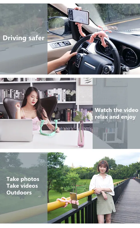 Осьминог Мини штатив держатель для IPhone сотовый телефон держатель Гибкий Длинный рука ленивый зажим держателя телефона мини камера штатив