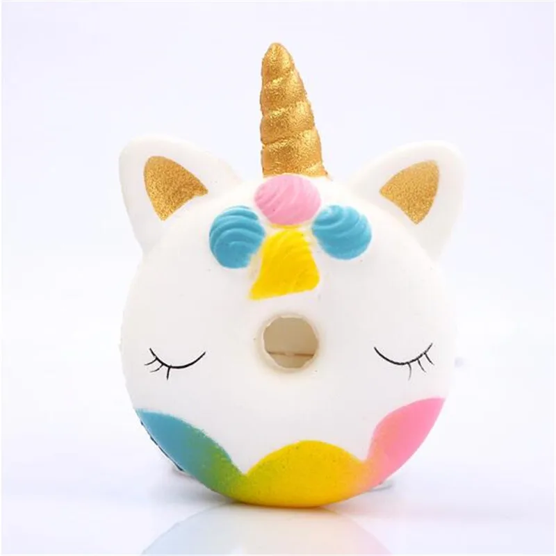 

Slow Rising Rebound Squishy Unicorn Donut Simulation Gold Horn Cake Relieve Pressure Anti-pressure Kid Toys