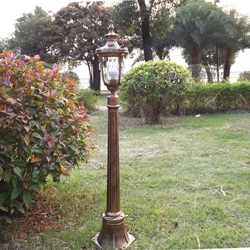

European Style Street Light Garden Road Lamp Lawn Light with Pole Classical Vintage Outdoor with Rod Waterproof LED Bulbs E27 AC